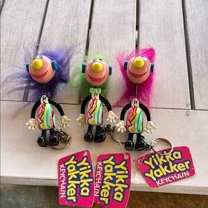 Vintage Yikka Yakker keychains